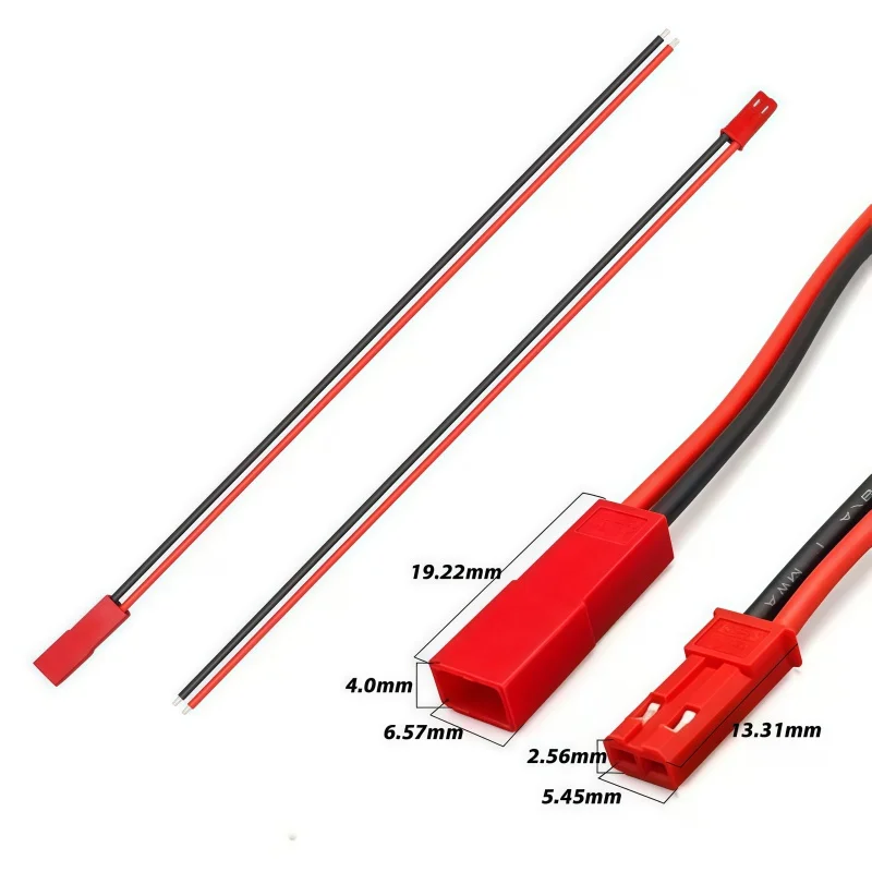 สายเชื่อมต่อ JST แบบตัวผู้และตัวเมีย 20 ชิ้น สำหรับงาน DIY ขั้วต่อ 2 พิน พร้อมขั้วต่อแบบเสียบ