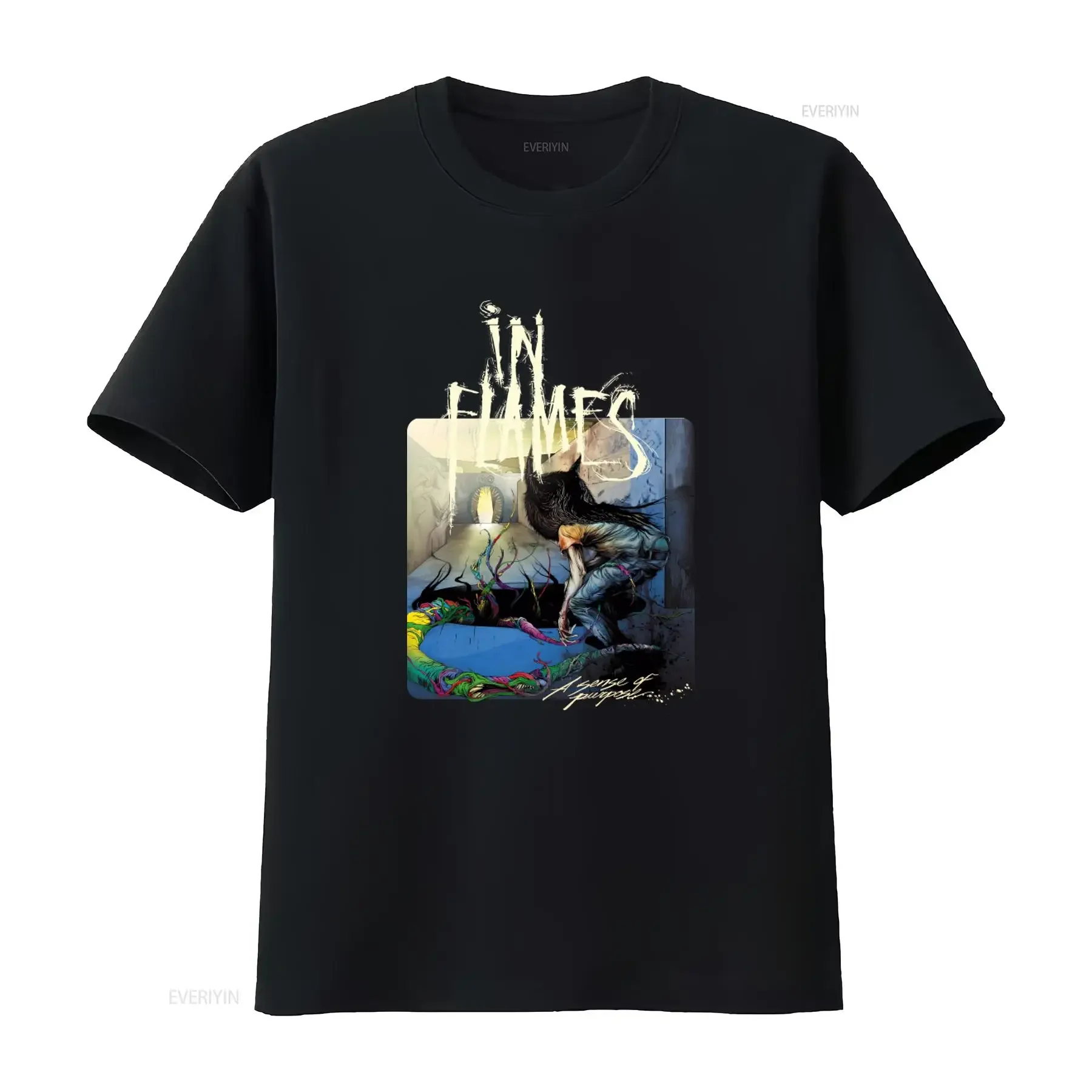 IN FLAMES A SENSE OF PURPOSE Cotton T shirt All Sizes S 4XL VN1005 vintage Washed graphic Unisex streetwear homme fashion