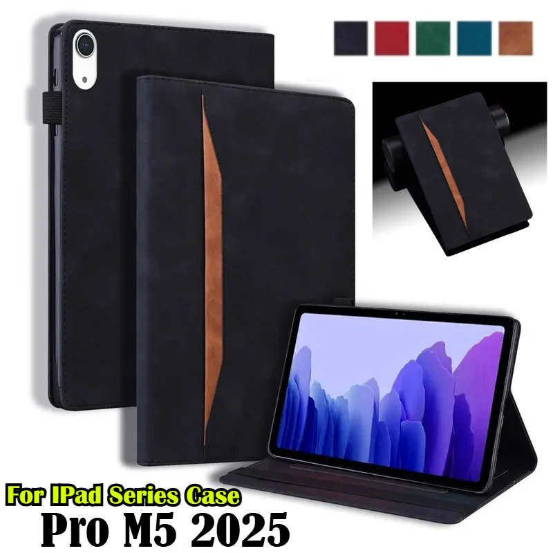 

For IPad M5 Case 2025 Luxury PU Leather Wallet Tablet Funda for IPad Pro Air 11" 13 Inch M4 M3 M2 A16 11th 10th Generation Cover