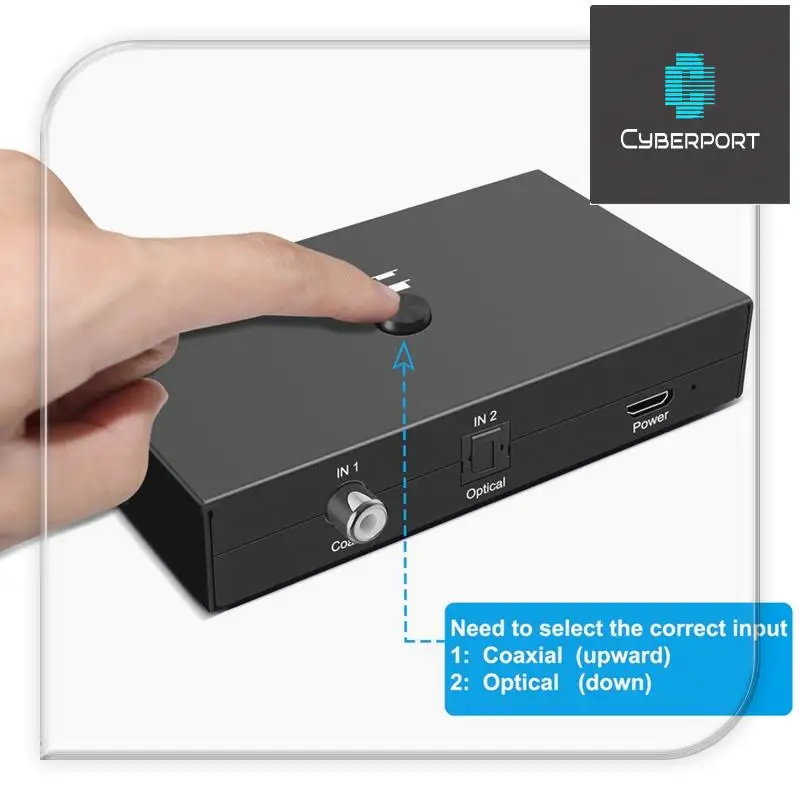 Pengiriman 24 Jam Pengalih Optik Pemisah Audio Digital Optik Pemisah Audio Optik Digital 2 In 4 Keluar