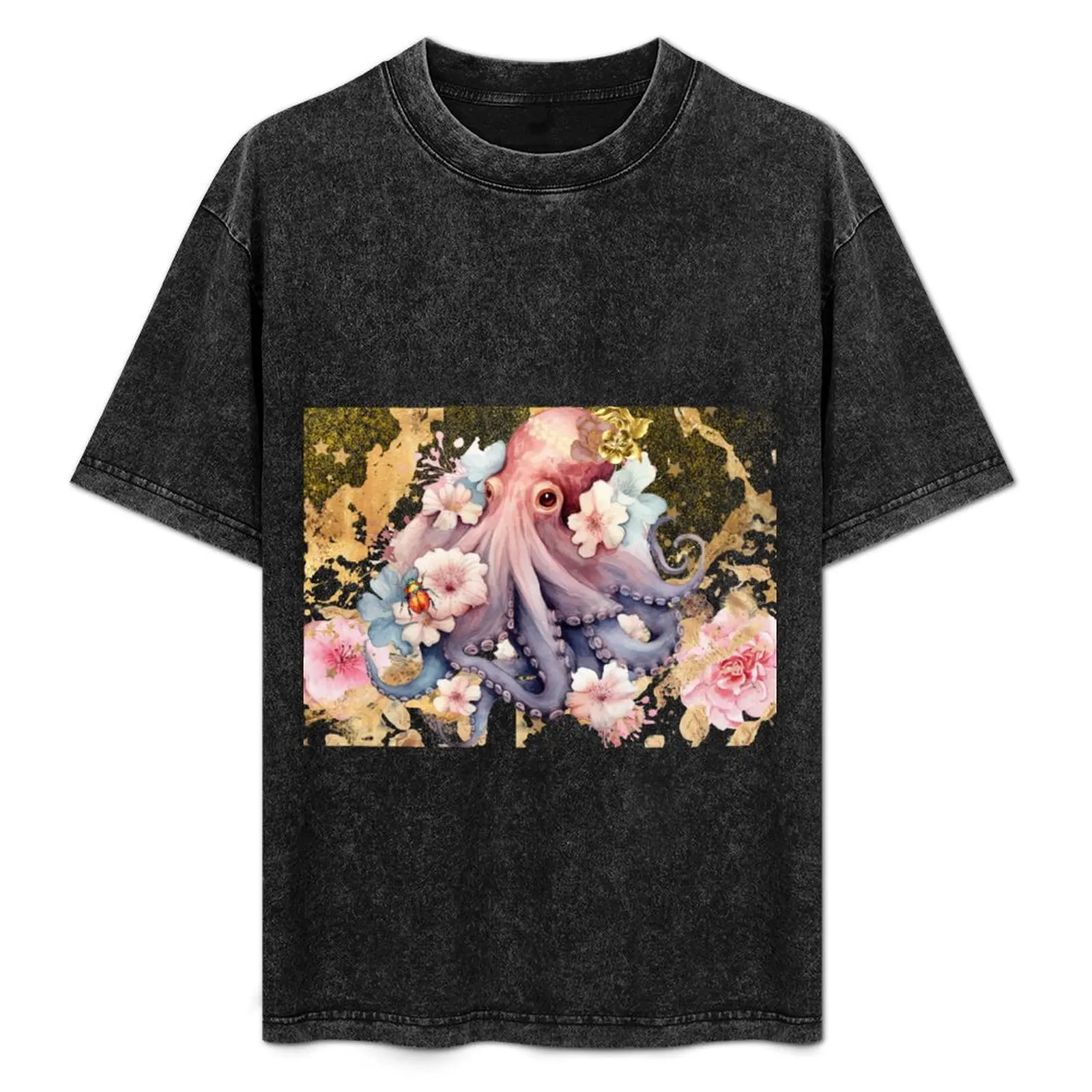 

Pretty octopus T-Shirt anime shirt basketball graphic tees T-shirts oversize black t shirts for men