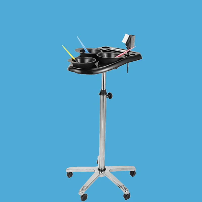 Removable Portable Salon Trolley Plastic Hairdresser Beauty Tray with Bowls Hair Salon Trolley Hair Shop Beauty Cart