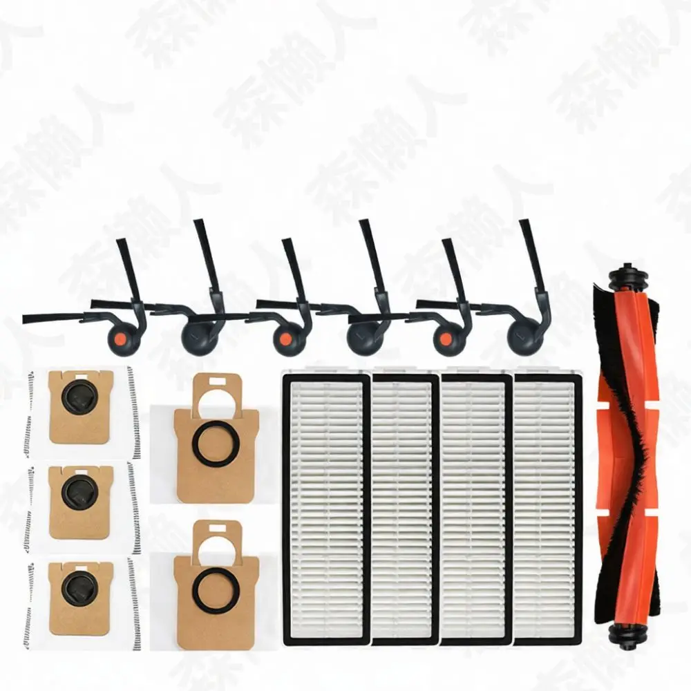Replacement Consumables For Mijia 6 6 Pro 6 Max Robot Vacuum Main Roller Brush Side Brushes Filters Dust Bags Accessories