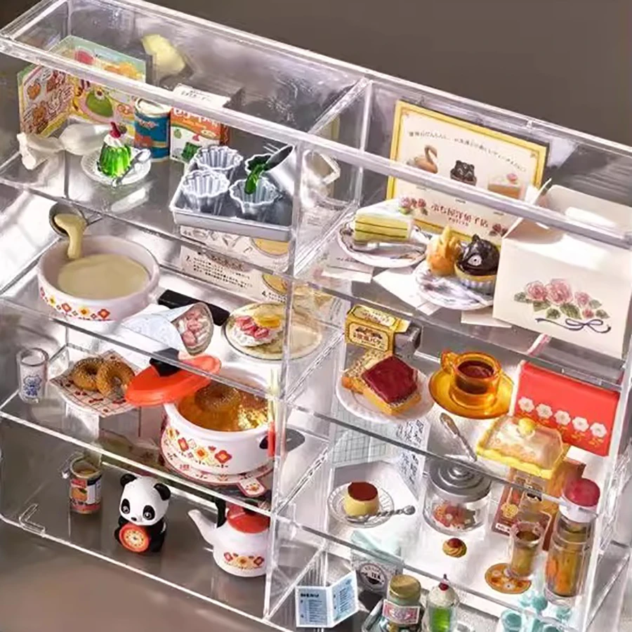 Mini food and play display shelf small wine bottle display transparent small bottle storage box transparent display shelf