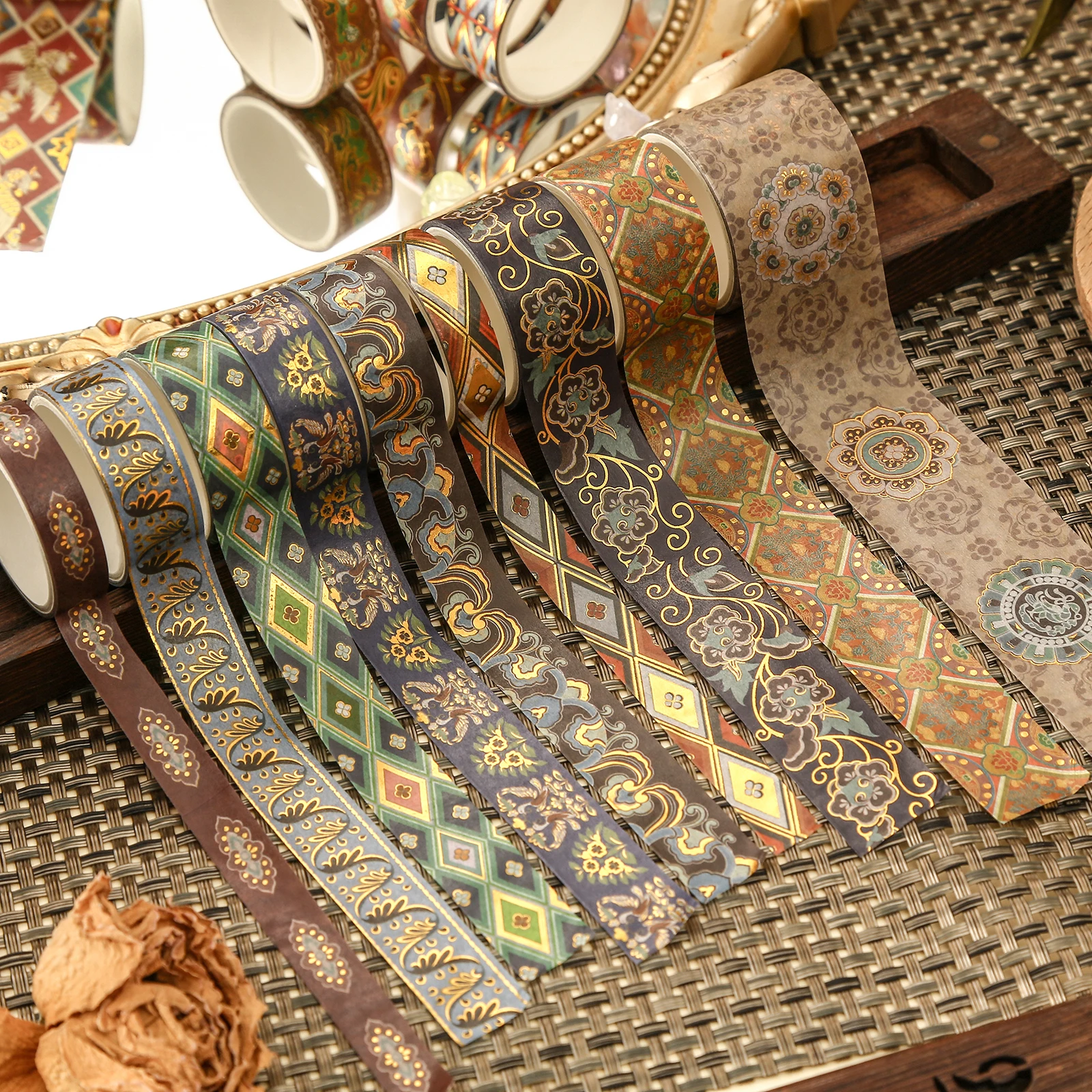 20 roll/set Beautiful Ancient Chinese Patterns Design Washi Decorative Adhesive Tape set For Journaling