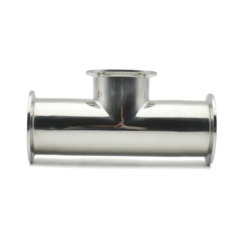 38–102 mm Sanitär-Kartenhülsen-T-Stück aus Edelstahl 304, kurzes Ende, 1,5–4 Zoll, selbstgemachtes Bier-Pipeline-Zubehör mit drei Clips – Detail 4