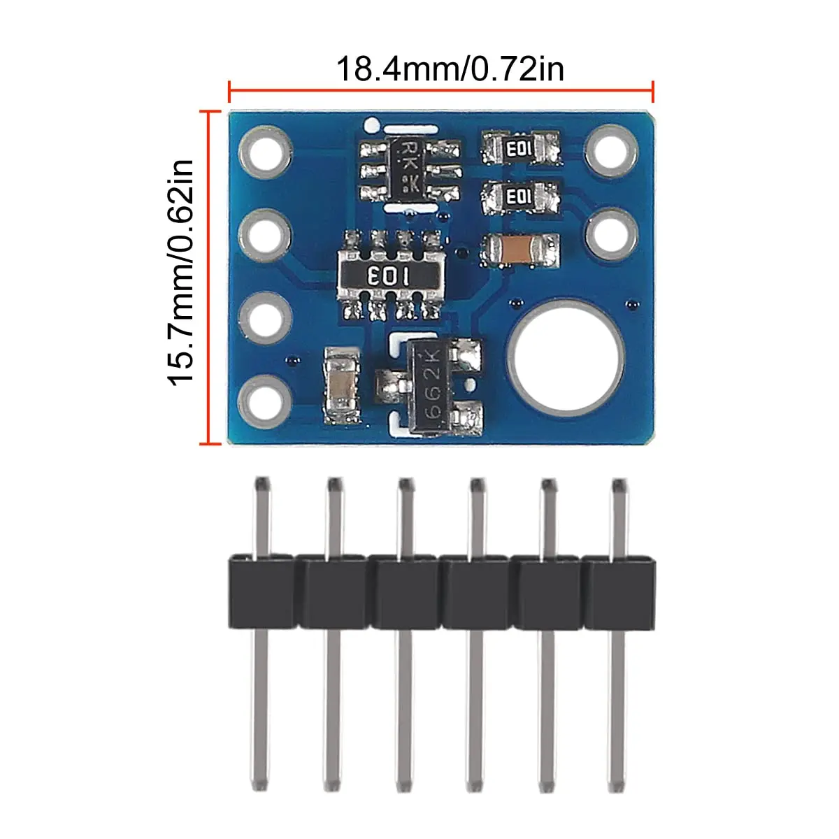 VL53L0X Time-of-Flight (ToF) Laser Ranging Sensor Breakout 940nm GY-VL53L0XV2 Laser Distance Module I2C IIC GY-530