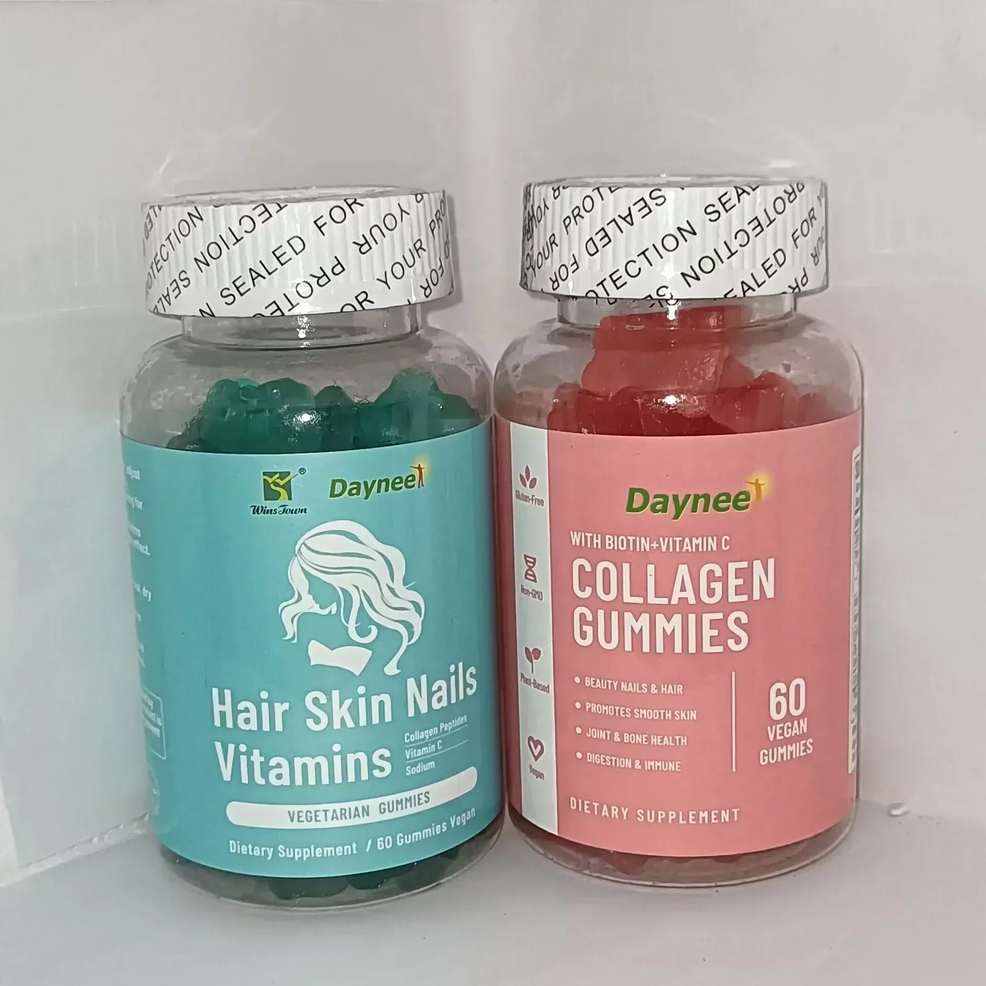 

1 set of hair skin nail gummies+collagen gummies promote the breakdown of fat and carbohydrates relieve anxiety