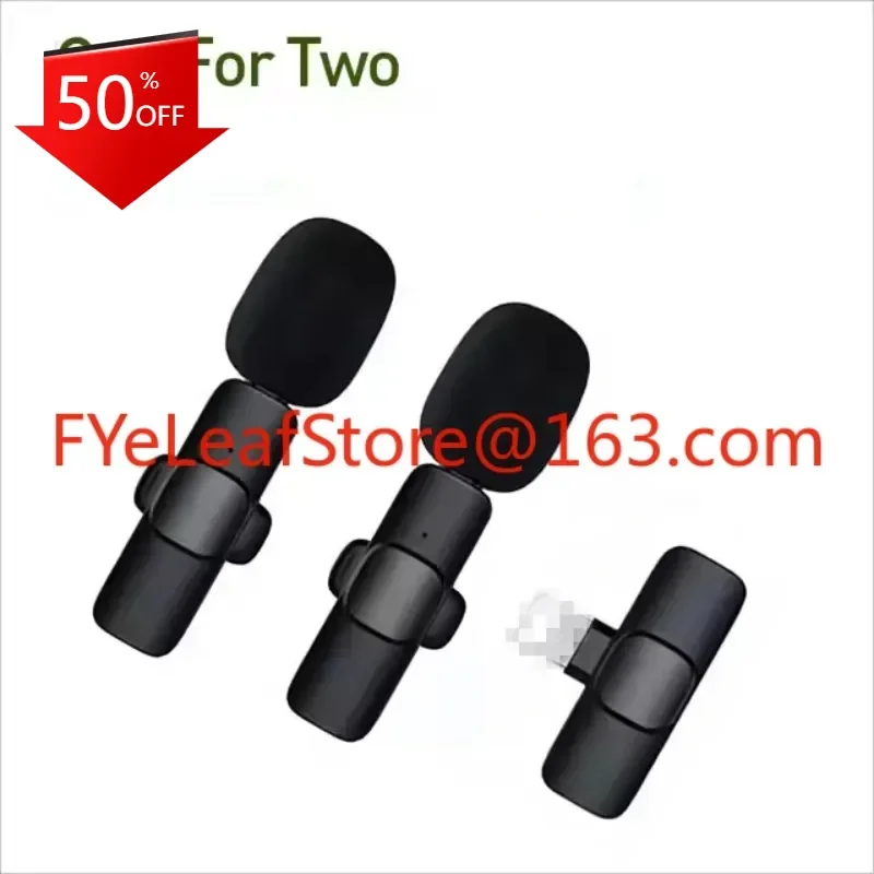 

Портативный беспроводной стерео петличный микрофон для живого интервью, уличный мини-нагрудный микрофон с шумоподавлением