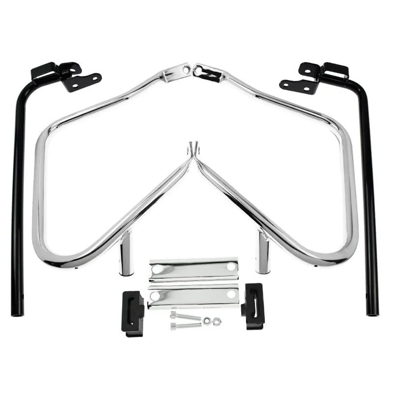 

Подходит для Harley Glide Road King Street, защитный бампер с двойной подсветкой, 14-22 года выпуска, кронштейн для мотоцикла.