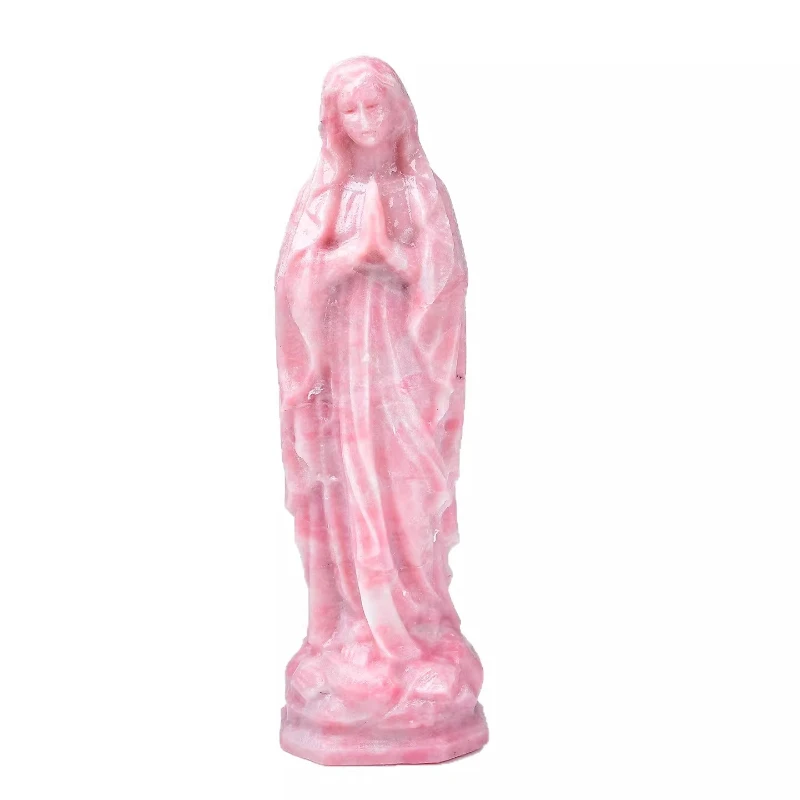 Virgin Ornament Rough Stone Carving Crystal Crafts Office Desktop Decoration