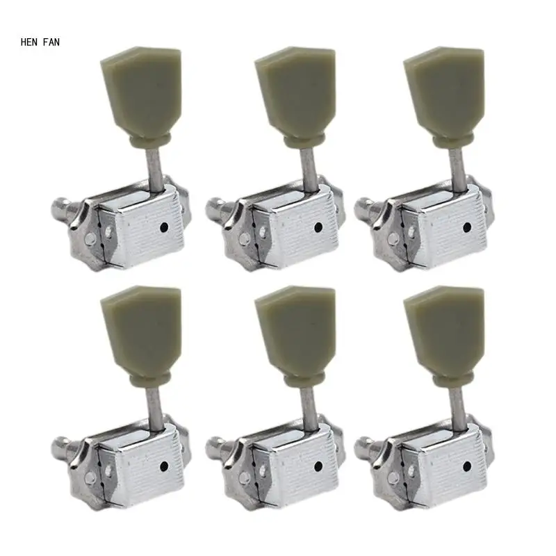 6Pcs Semi Closed Tuning Pegs Machine Head Knob Guitar String Tunings Peg M89D