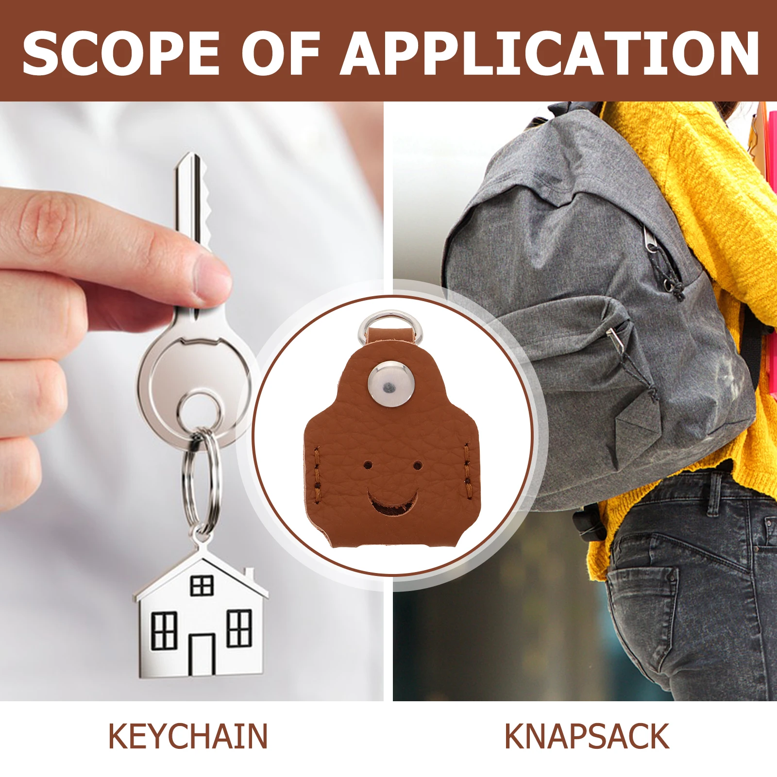 

2pcs Key Sleeve Vintage Handmade Key Cover Protector For House Door Electric Vehicle Durable Scratch Resistant Keychain