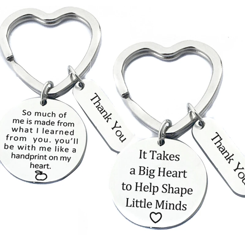 Keychain Ring Key Holder Stainless Steel Teachers' Day Thank You Festival Gift