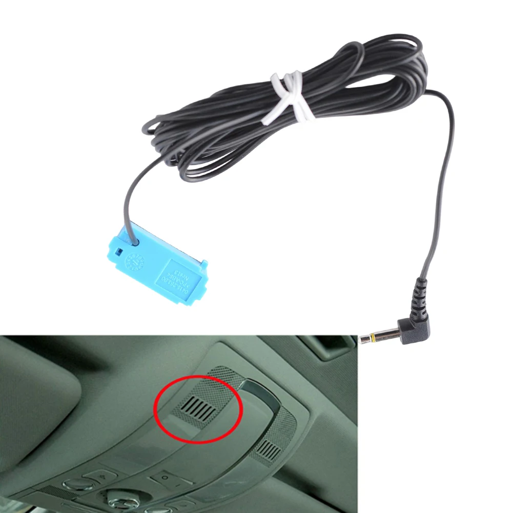 3.5mm Wired External Microphone For Golf For Passat Seat For Skoda Car Roof Panel Reading Light Stereo Audio MIC Adapter 12V