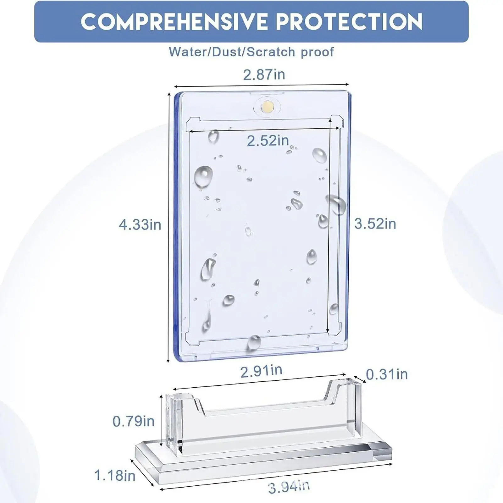 Porta carte 4x35PT trasparente con supporti per carte protezioni per carte magnetiche