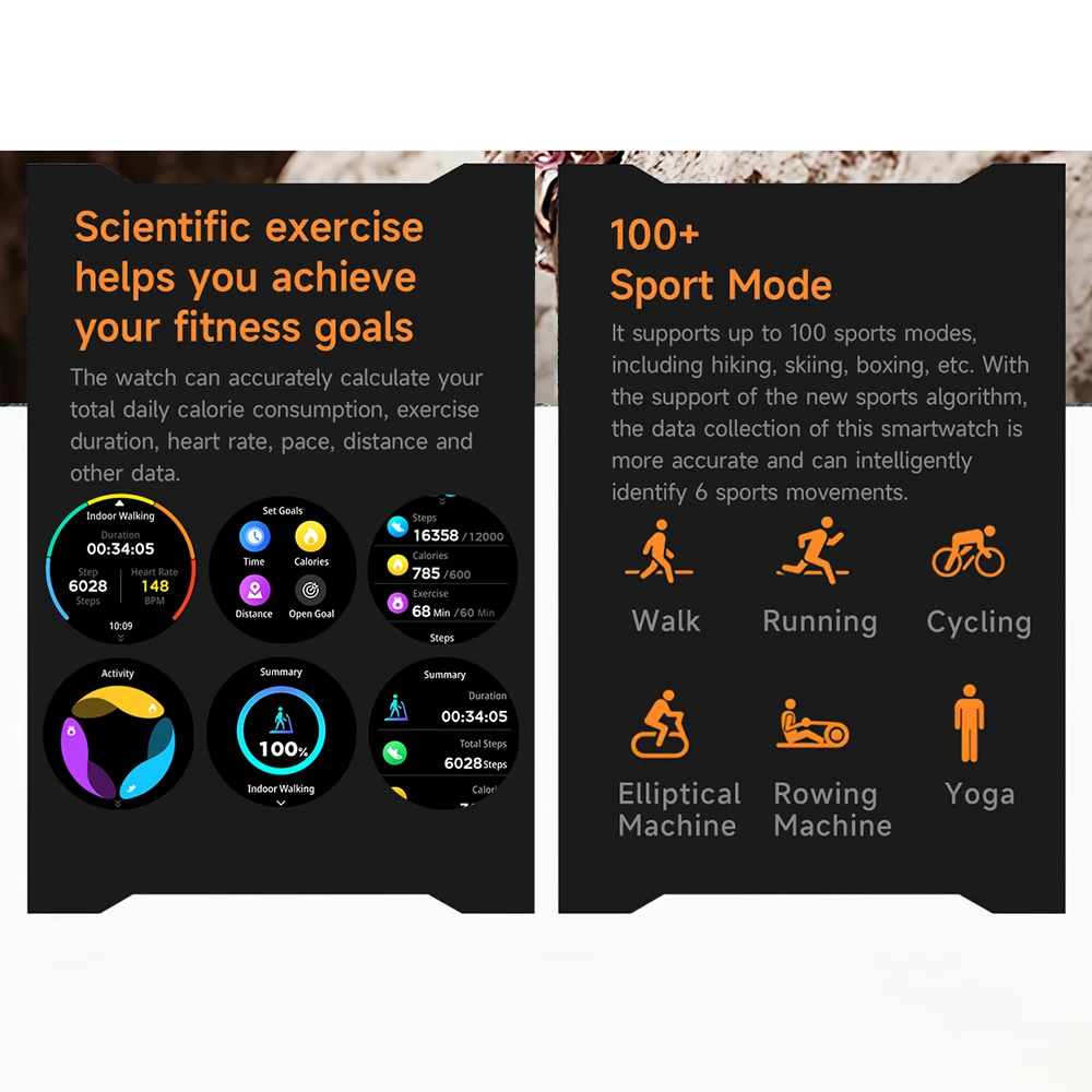 GPS 스마트 시계 야외 피트니스 트래커 스포츠 Smartwatch 손전등 심박수 모니터 보수계 AI Assistant For ChaatGPT 3 ATM