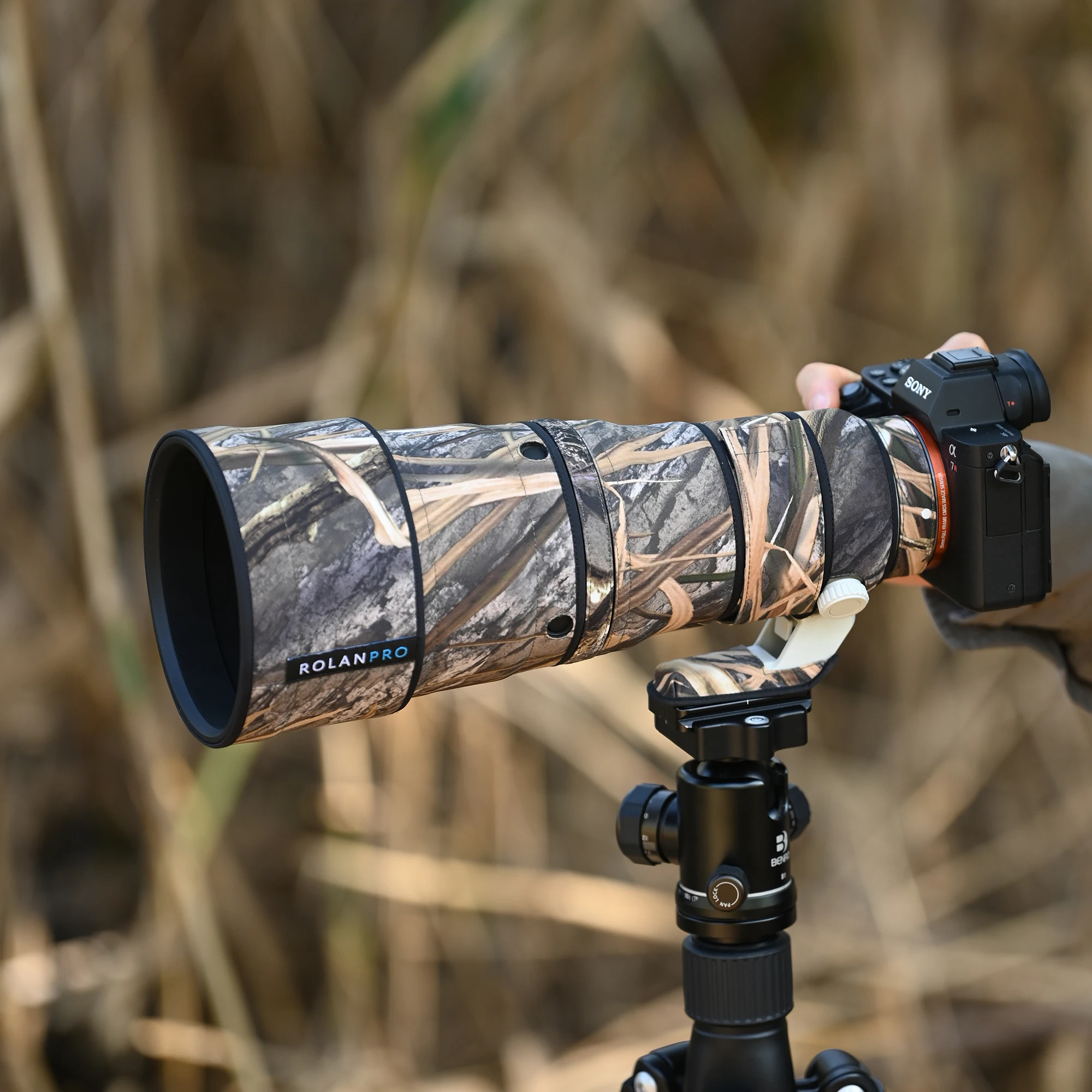ROLANPRO Wasserdichter Objektivschutz für Sony FE 600mm F6.3 GM OSS Camo Regenschutz Schutzhülle SEL600F63GM Etui 600F6.3GM Stoff – Detail 6