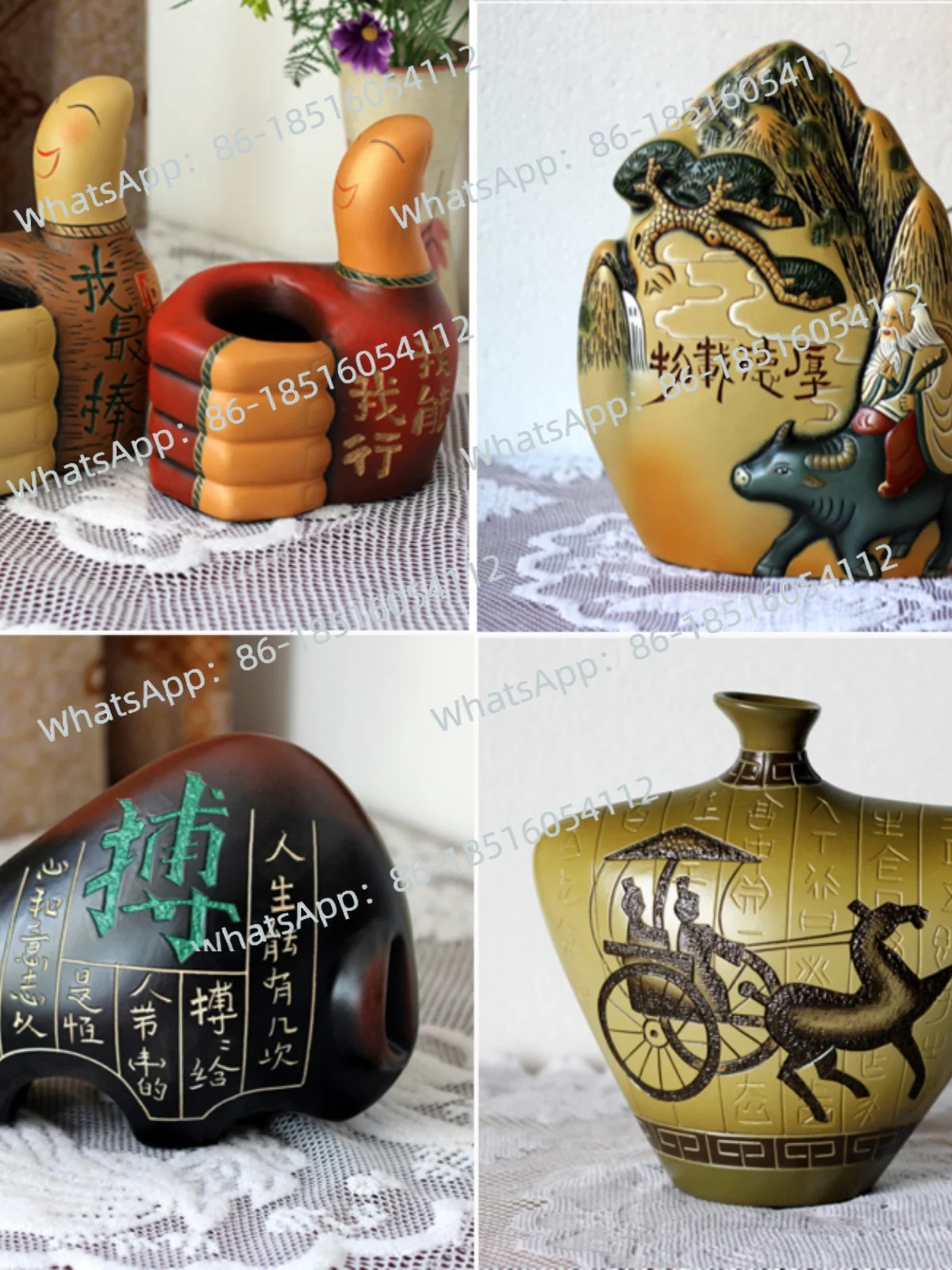 

Ceramic Pen Holder Bookcase Inspirational Ornament Student Prize Gift Office Desktop Decoration Handicraft Decoration