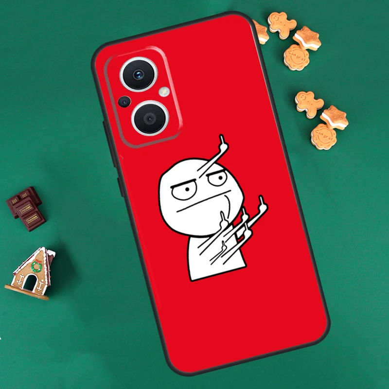 Funny Man Middle Finger Case For OPPO Reno 8 10 Pro 4Z 5Z 8T 4 5 6 7 Lite OPPO Find X6 Pro X3 X2 Neo X5 Lite Cover image 4