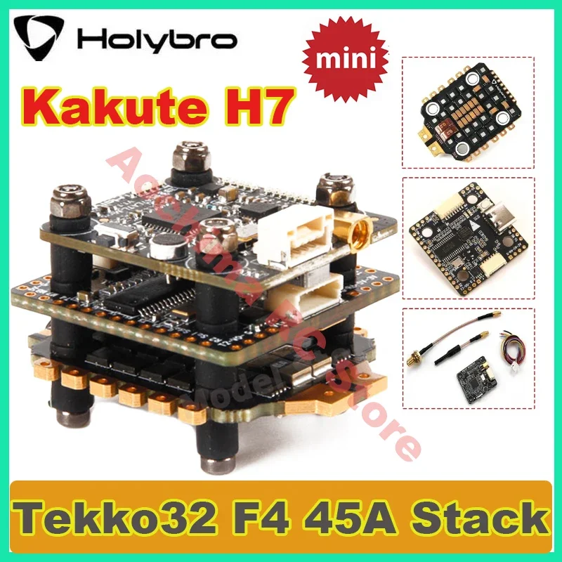 

Kakute H7 Mini Flight controller Tekko32 F4 45A BLHeli_32 4in1 ESC Atlatl HV Micro 800mW VTX Stack for RC FPV Racing Drone