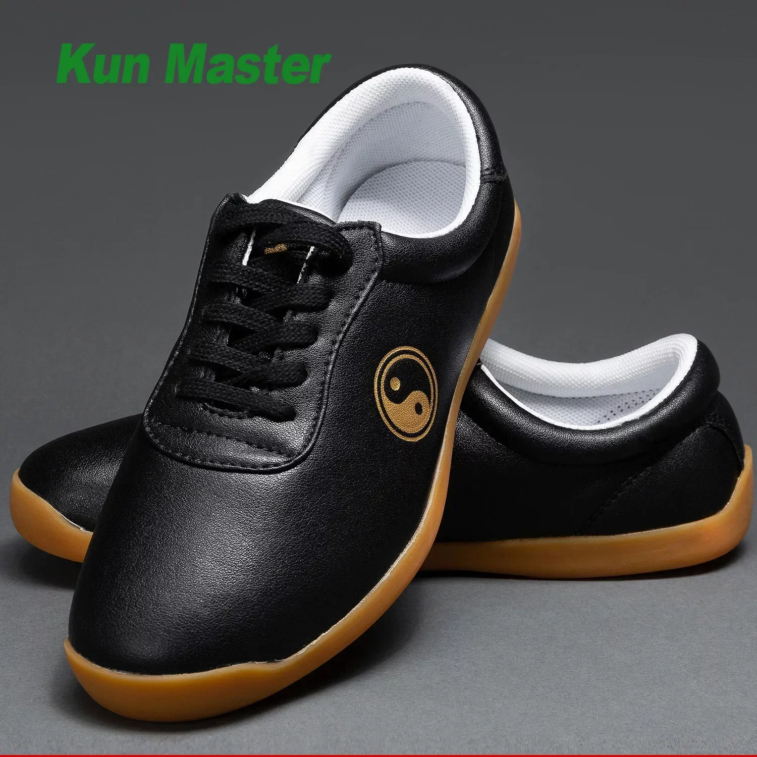 Genuine Leather Kung Fu Tai Chi Shoes Martial Art Shoes Sneakers Cowhide Wear Resistant Free Flexible Sole Men Women 2022