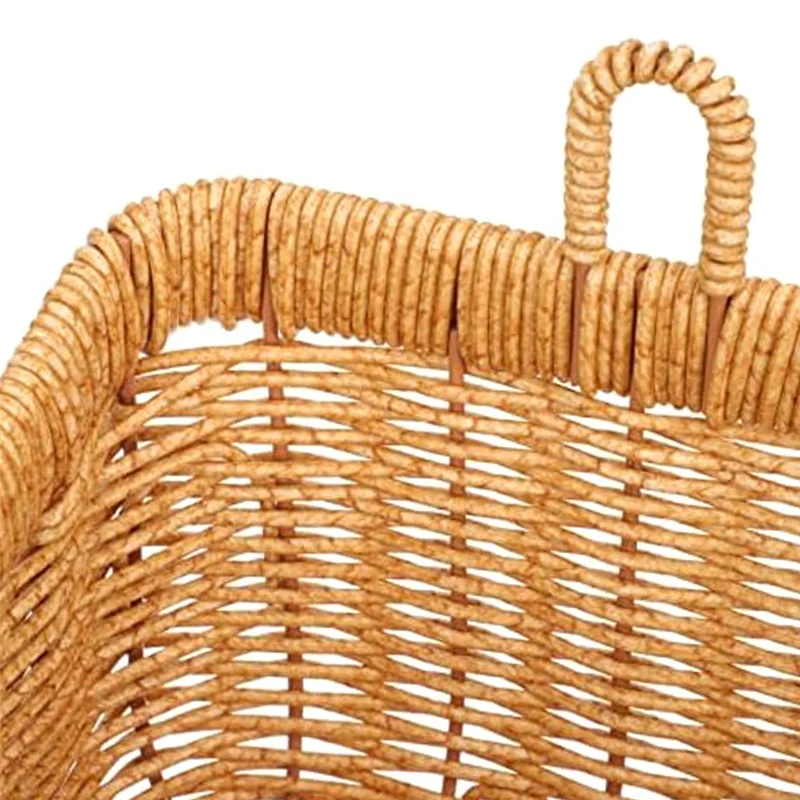 GOOD-ジンジャーガーリックストレージバスケットパントリー雑貨オーガナイザー雑貨収納ビン壁掛けバスケット籐ガーリックバスケットA