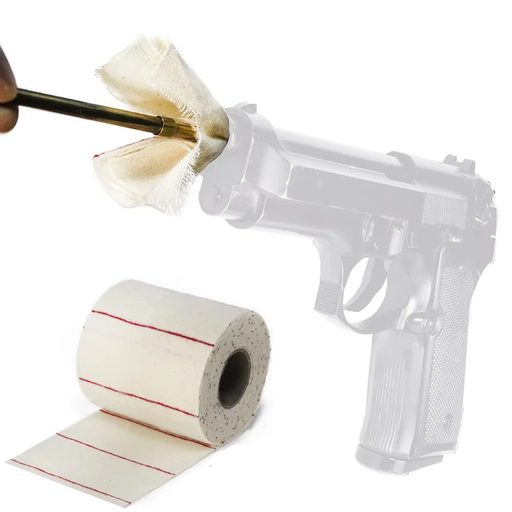 

10M Length Gun Cleaning Patches 5cm/10cm Width Strong Clothss Absorbent Patches DIY Cut to Size Cleaning Cloth for Rifle Pistols
