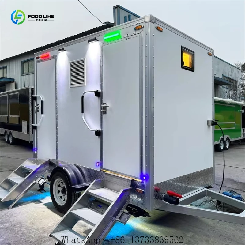 Customized Luxury Mobile Bathroom Trailer Portable Toilet Shower Factory Toilet Trailer Manufacturer