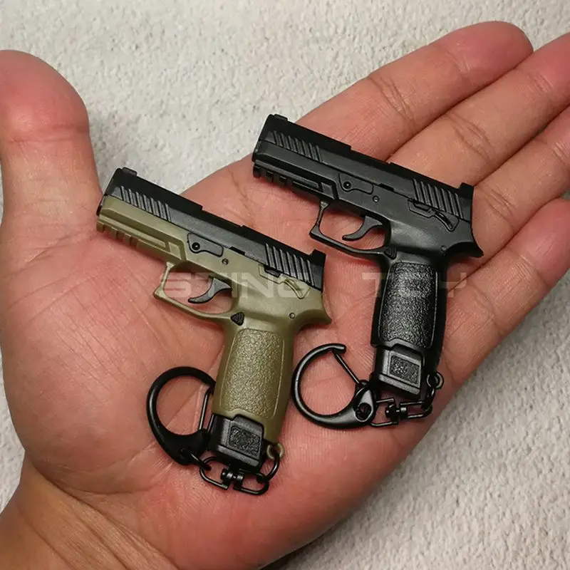 

1:3 P320 Plastic Gun Model Keychain Toy Disassembleable Empty Magazine Loading/Removing, Non-firing