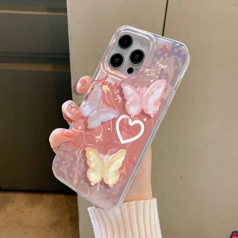 Butterfly Case For Samsung Galaxy A17 A07 A13 A22 A33 A12 A50 A50S A30S A31 A04S A03S A02S M06 M16 A06 F06F16 M56 M17 F17 Cover