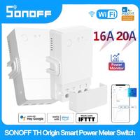 SONOFF TH Origin Wifi Switch 16A 20A Temperature Humidity Sensor Smart Home Controller Monitoring Works With Alexa Google Home