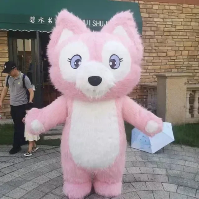 Giant Polar Bear Inflatable Cartoon Walking Costume Street Funny Giant Panda Mascot Costume Party Role Play Costume no battery