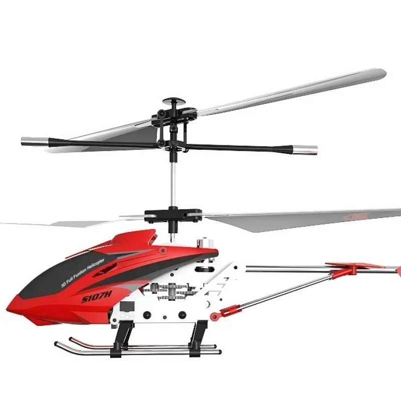 Cross border Remote-Controlled Helicopter Electric Model Toy S107h Four Channel Fixed Height Remote-Controlled Aircraft As Gift