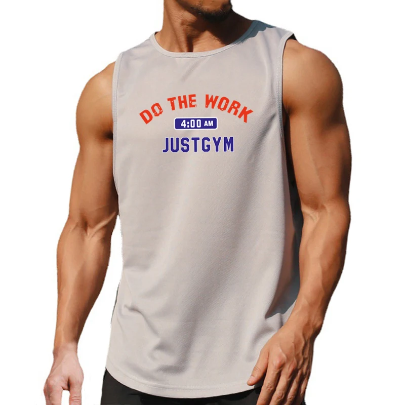 Gym Clothing Mesh Quick Dry Sports Tank Top Mens Summer Bodybuilding Sleeveless T Shirt Fitness Stringer Tanktop Running Vest