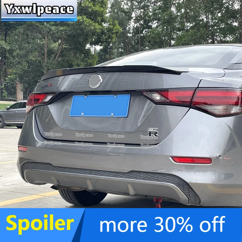 

For Nissan Sentra Sylphy 2020 2021 2022 2023 Spoiler ABS Material Primer Color Rear Trunk Lip Spoiler Body Kit Accessories