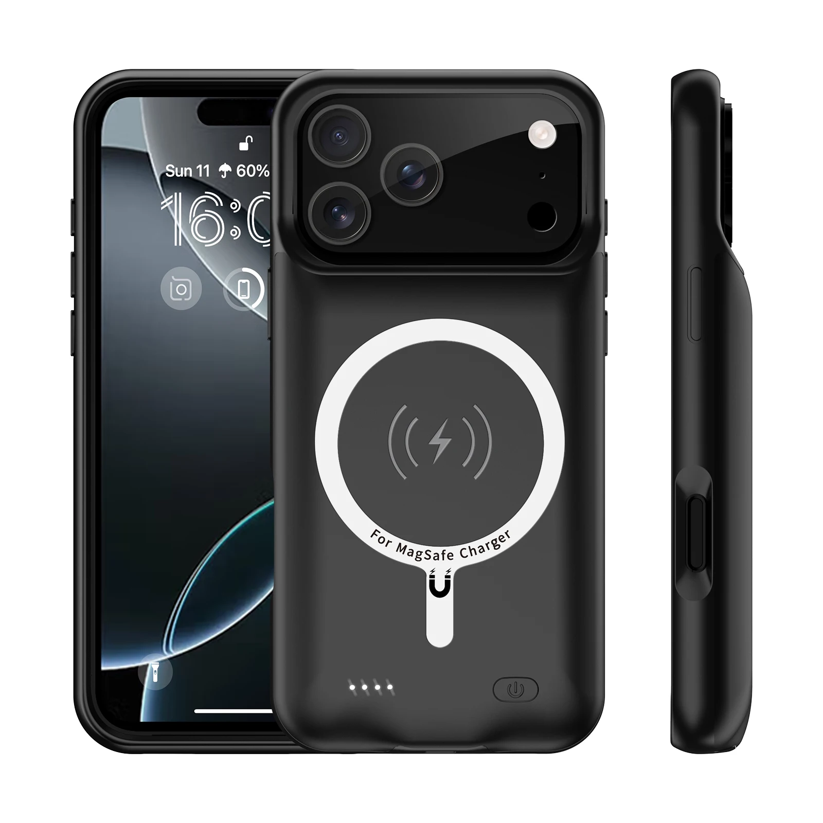 

10000mAh Battery Charger Case For iPhone 17 Pro Max Power Bank Magnetic Wireless Charging Cover for Magsafe Charger Power case