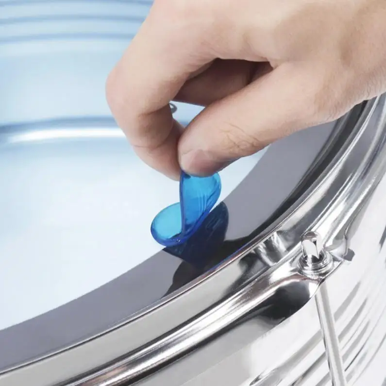 6/12/24 Stück Trommelschalldämpfer aus transparentem Silikon für Jazz-Snare-Drums, 3 Farben optional / Ein toller Helfer für Schlagzeugspieler – Detail 3