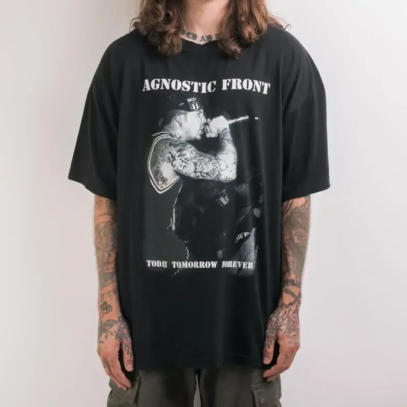 Rara camiseta Agnostic Front Today Tomorrow Forever de 1997, NH18302