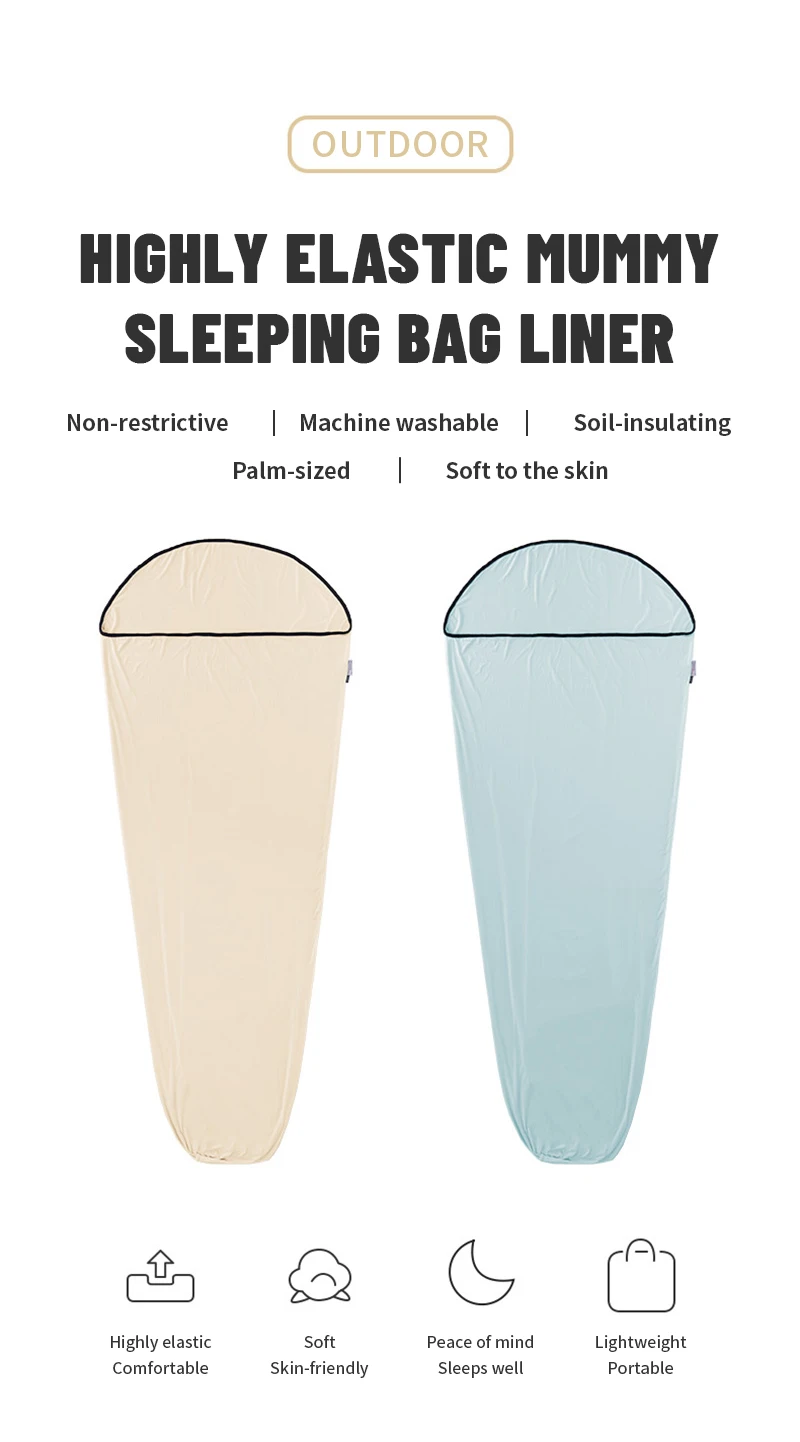Naturehike Sleeping Bag Liner Ultralight High Elastic Sleeping Bag Liner Outdoor Camping Travel Hotel Sleeping Bag Liner