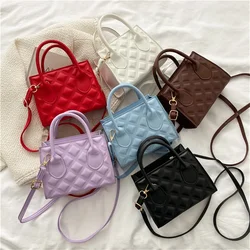 Borsa a tracolla da donna borse quadrate piccole monospalla borsa a trama retrò nuova moda alla moda borse a tracolla a mano con personalità semplice