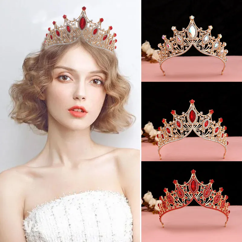 

2025 Bridal Headwear Wedding Tiaras Colour Ladies Party Crown Luxurious Birthday Headdress Bride Hair Jewelry Accessory