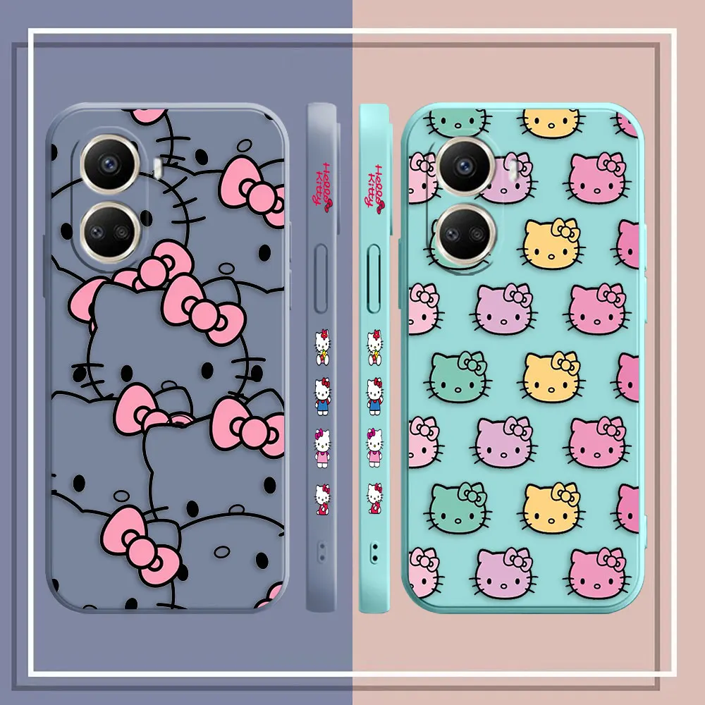 Cute Cat H-Hello K-Kitty Phone Case For Huawei NOVA 9 8 7 6 5I 5 4 3 3I 2 SE Y70 Y7 Y9 2019 PRO PLUS 5G Case Funda Shell Capa