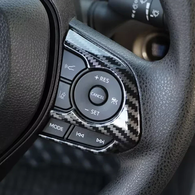 Car Steering Wheel Panel Decoration Cover Sticker For Toyota Avalon Corolla Cross RAV4 R AV4 2019-2024 Accessories