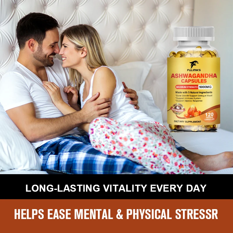 Organic Ashwagandha Extra Capsules Energy & Endurance Supplements Brain & Memory Relief Stress Vegetarian