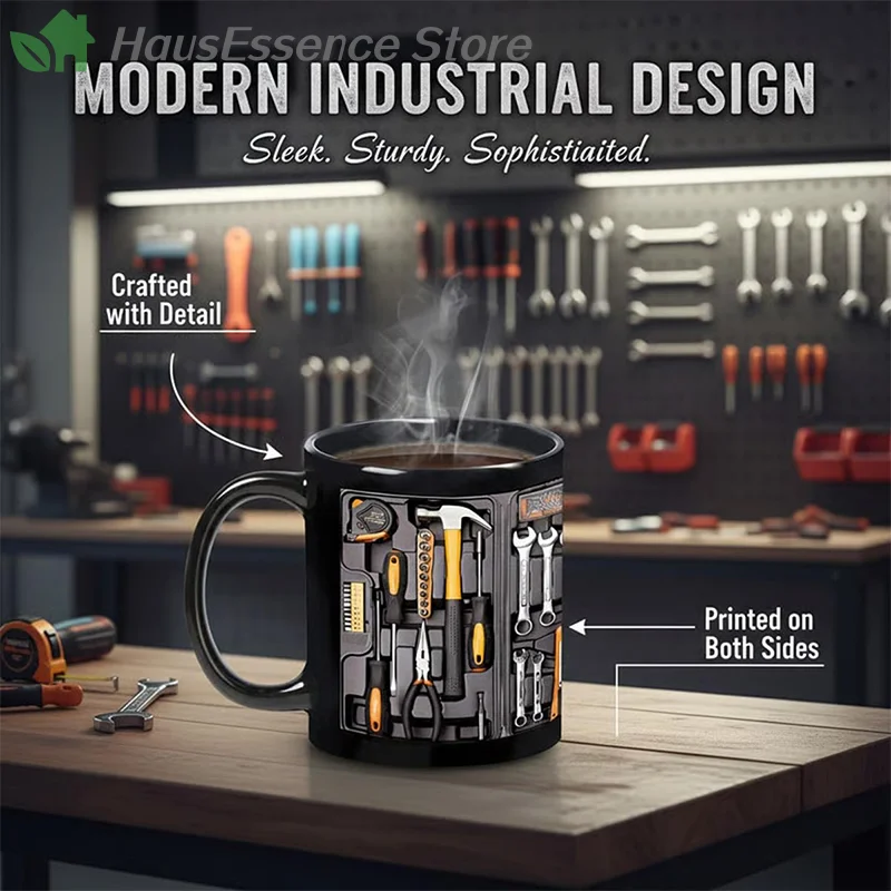 ※The Ultimate Mechanic's Toolbox Mug, 11oz Food-Grade Ceramic Mechanic Toolbox Coffee Cup Ideal For Use In Birthday