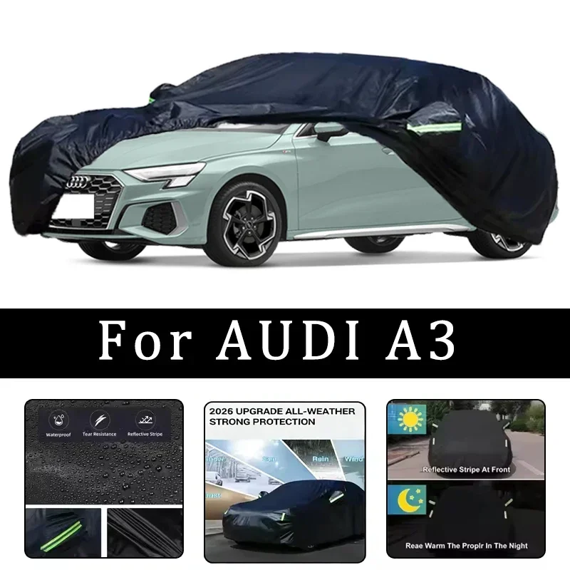 

For AUDI A3 8L 8P 8V 8Y Car Covers Outdoor Waterproof Dustproof Sun Rain Snow Protection Thick Oxford Cloth Full Car Accessories