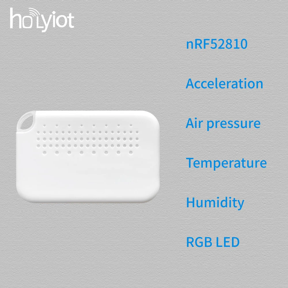 Holyiot nRF52810 Eddystone ibeacon Bluetooth 5.0  Low Power Consumption Module LIS2DH12 Sensor SHT40 LPS22HB Sensor Beacon