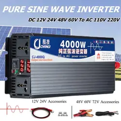 4000W/5000W/5500W/3000W Pure Sine Wave Inverter DC 12/24/48/60V/72V TO AC 220V 110V 120V Car Load Inverter Solar Power Inverter