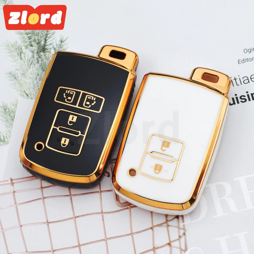 2 4 Buttons TPU Remote Key Case Fob Shell Cover Skin for Toyota Sienta Alphard Voxy Noah Esquire Harrier 2015 - 2019